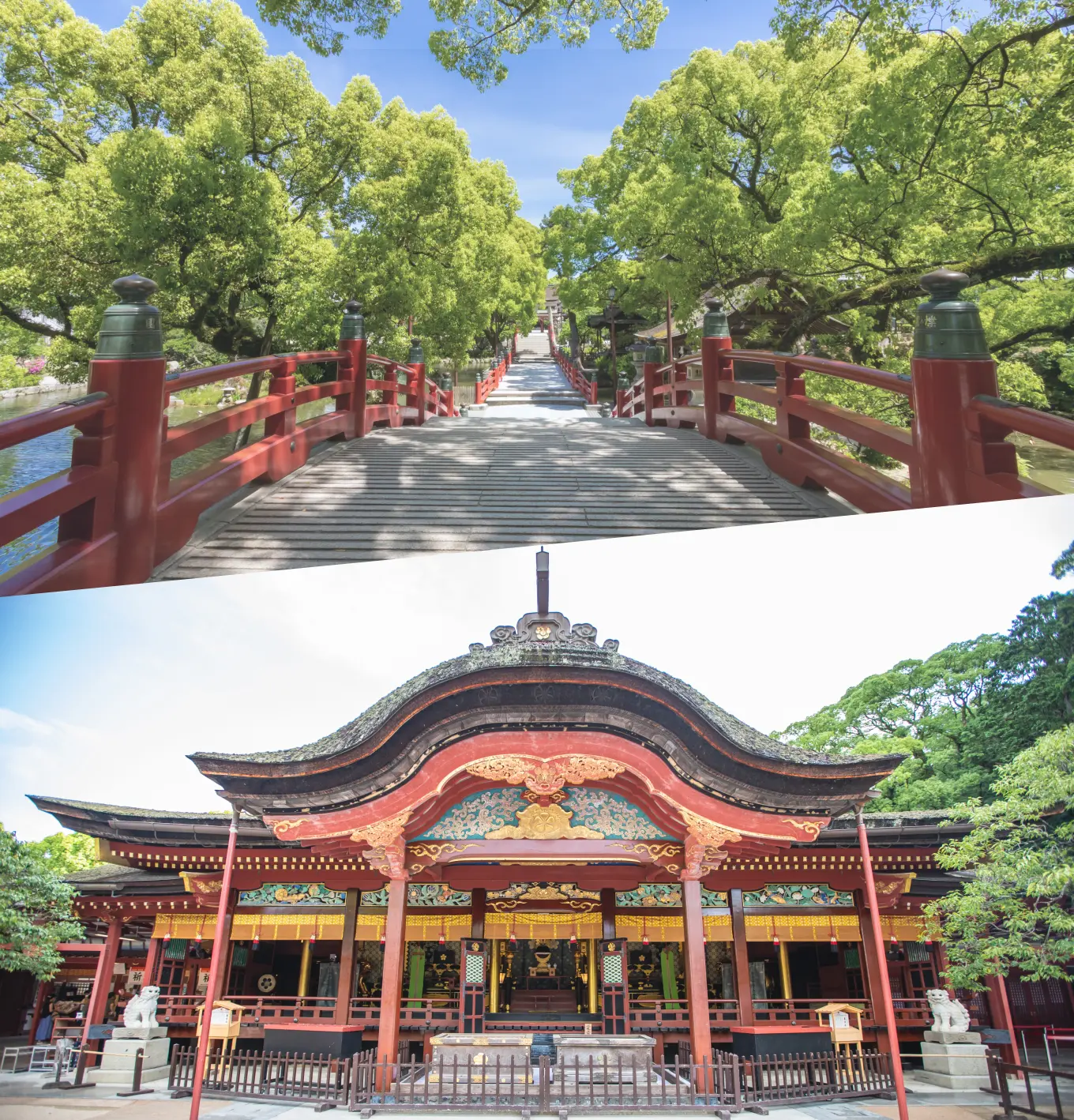 太宰府天満宮の参道と本殿